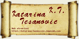 Katarina Tešanović vizit kartica